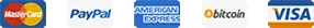 Mastercard PayPal American Express Discover Visa
