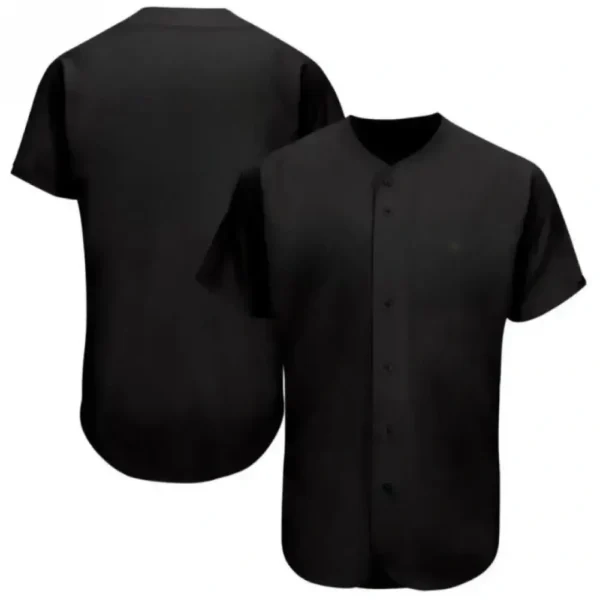 Blank Black Baseball Jersey