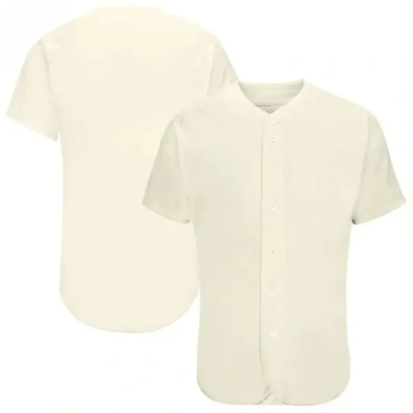 Blank Cream Baseball Jersey