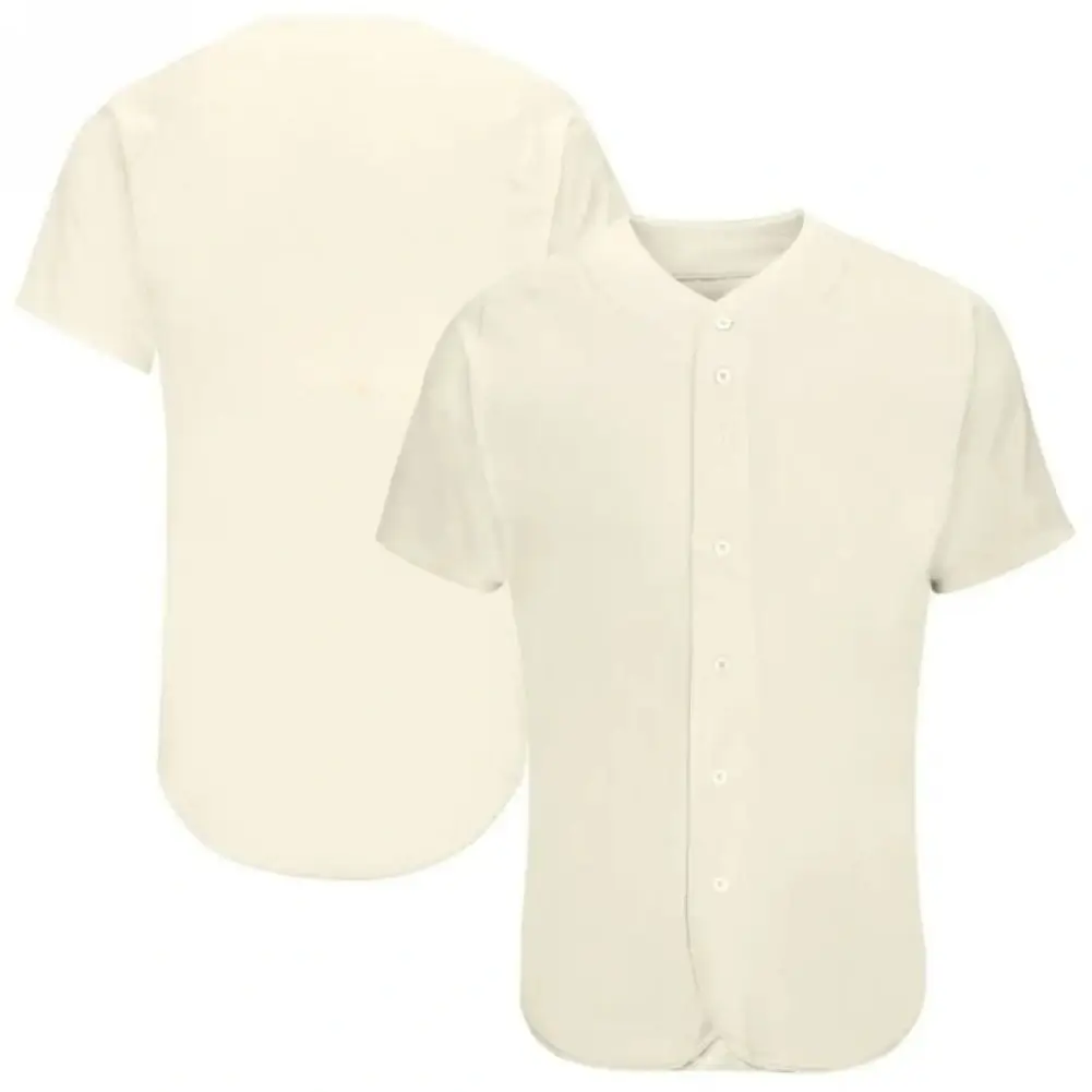 Blank Cream Baseball Jersey