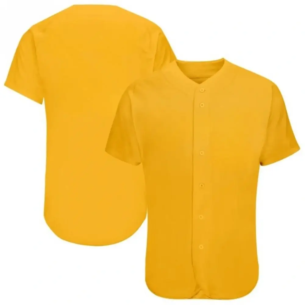 Blank Gold Baseball Jersey