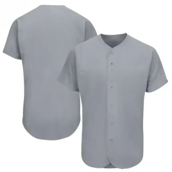 Blank Gray Baseball Jersey