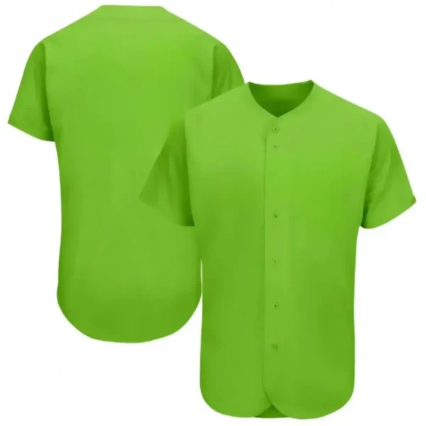 Blank Neon Green Baseball Jersey