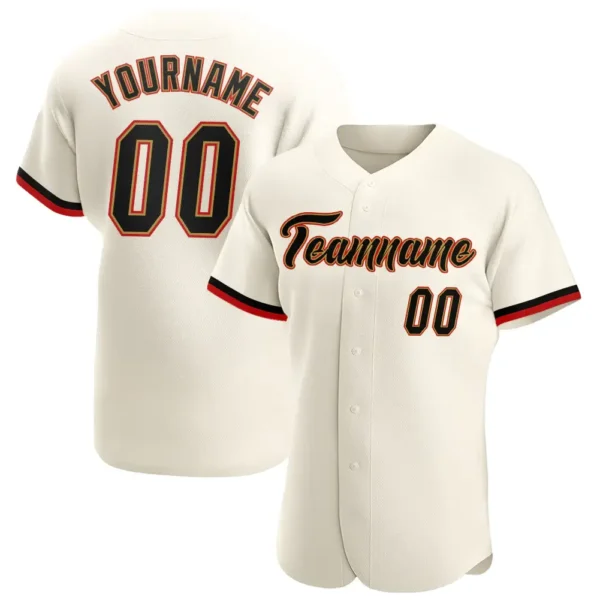 Custom Cream Baseball Jersey with Black-Old Gold