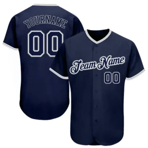 Custom Navy Baseball Jersey with Navy-Gray