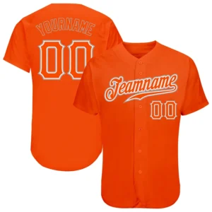 Custom Orange Baseball Jersey with Orange-Gray