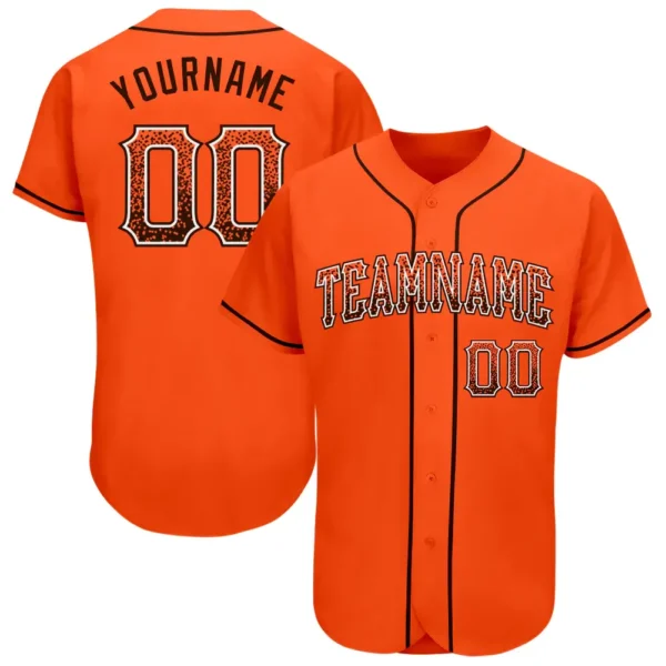 Custom Orange Drift Fashion Baseball Jersey with Brown-White